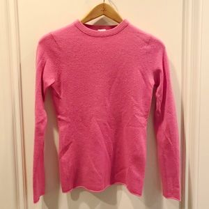 J. CREW 100% Cashmere Crewneck Pink Sweater